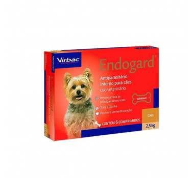 Vermífugo Endogard Virbac para Cães até 2,5Kg - 6 comprimidos