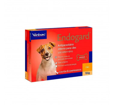Vermífugo Endogard Virbac para Cães até 10Kg - 6 Comprimidos