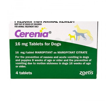 Antiemético Cerenia 16mg Zoetis para Cães - 4 comprimidos 