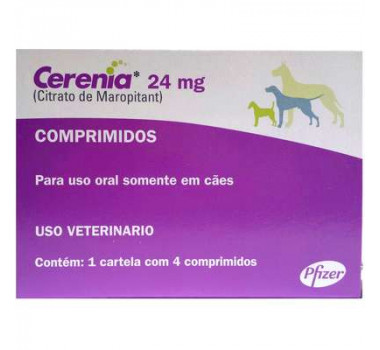 Antiemético Cerenia 24mg Zoetis para Cães - 4 comprimidos 