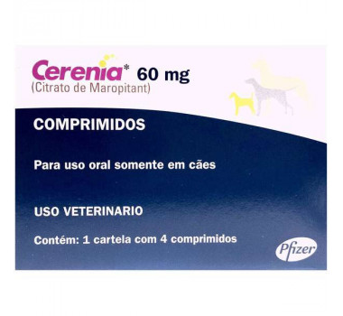 Antiemético Cerenia 60mg Zoetis para Cães - 4 comprimidos 