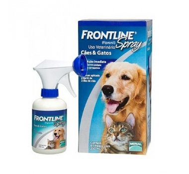 Spray Antipulgas e Carrapatos Frontline para Cães e Gatos - 250ml