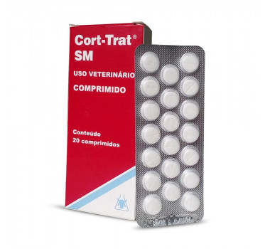 Anti-inflamatório Cort-Trat SM para Cães e Gatos - 20 comprimidos