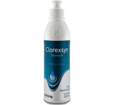 Shampoo Antisséptico Clorexsyn Konig para Cães e Gatos - 200ml