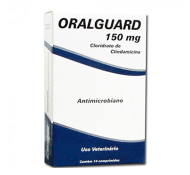 Antimicrobiano Oralguard 150mg Cepav para Cães e Gatos - 14 comprimidos