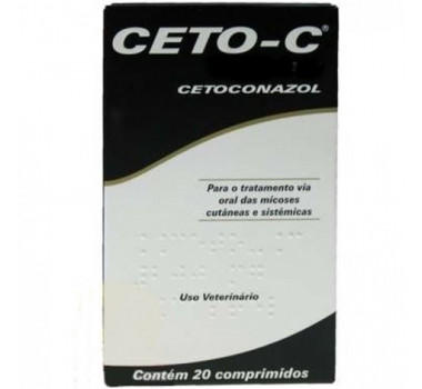 Antimicótico Ceto-C 400mg Cepav para Cães e Gatos - 20 comprimidos