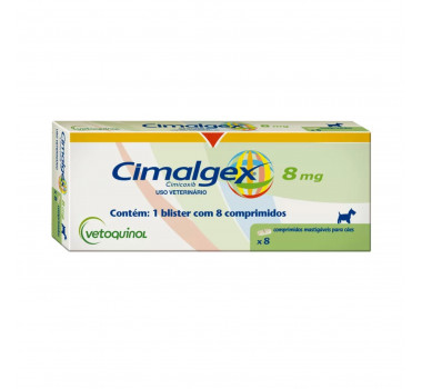 Anti-Inflamatório Cimalgex 8mg Vetoquinol para Cães - 8 Comprimidos