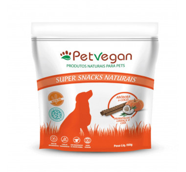 Petisco Snacks Naturais Abóbora e Coco PetVegan para Cães - 150g