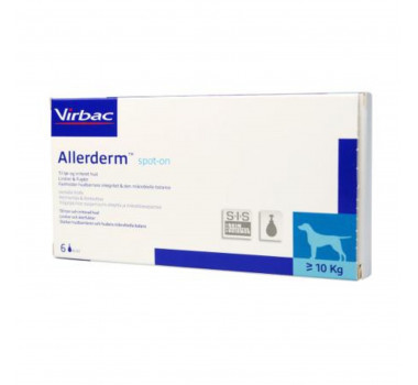 Hidratante Allerderm Spot On Virbac para Cães acima de 10kg - 6 unidades