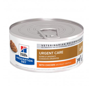 Ração Úmida Lata Hills Prescription Diet A/D Urgent Care para Cães e Gatos - 156g