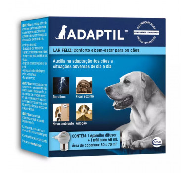 Difusor e Refil Adaptil para Cães Análogo Sintético do Odor Materno - 48ml