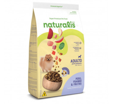 Ração Seca Naturalis Peru, Frango e Frutas para Cães Adultos Porte Pequeno - 1kg