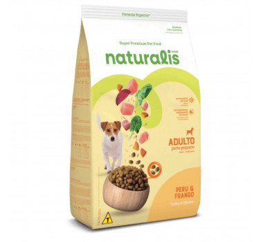 Ração Seca Naturalis Peru e Frango para Cães Adultos Porte Pequeno - 10,1kg