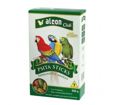 Alimento Completo Psita Sticks Alcon para Papagaios e Araras - 650g