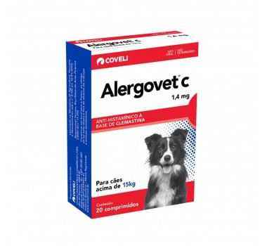 Antialérgico Alergovet C 1,4mg Coveli para Cães Acima de 15kg - 10 comprimidos