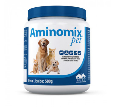 Suplemento Vitamínico Mineral Aminomix Pet Vetnil para Cães e Gatos - 500g