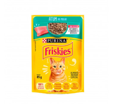 Alimento Úmido Sachê Friskies Atum ao Molho Purina para Gatos Adultos - 85g