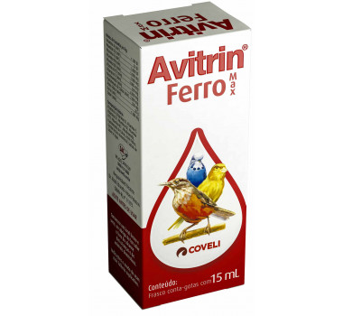 Suplemento Avitrin Ferro Max Coveli para Aves - 15ml