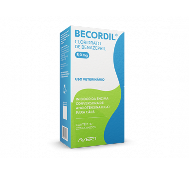 Anti-hipertensivo Becordil 5mg Avert para Cães - 30 comprimidos