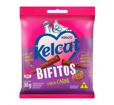 Snack Bifitos Kelcat Carne para Gatos - 30g