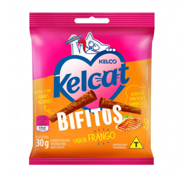 Snack Bifitos Kelcat Frango para Gatos - 30g