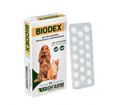Anti-Inflamatório Biodex Biofarm para Cães  - 20 comprimidos
