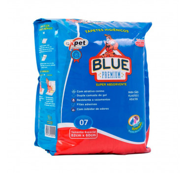 Tapete Higiênico Blue Premium para Cães 82x60cm - 7 unidades