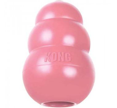 Brinquedo Interativo KONG Puppy com Dispenser de Ração ou Petisco para Cães Filhotes - Rosa (KP2)