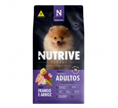 Ração Seca Nutrive Select para Cães Adultos de Porte Pequeno Sabor Frango e Arroz - 1kg