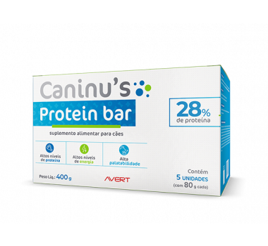 Suplemento Caninu's Protein Barra Avert para Cães - 80g