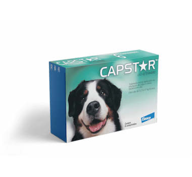 Antipulgas Capstar 57mg Elanco para Cães Acima de 11,4Kg - 6 Comprimidos