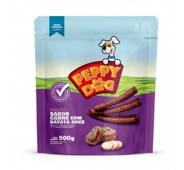 Petisco Palito Peppy Dog Carne com Batata doce para Cães - 500g