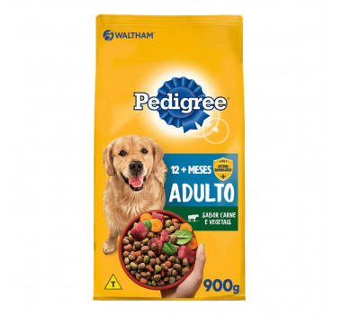 Ração Seca Pedigree Carne e Vegetais para Cães Adultos - 900g