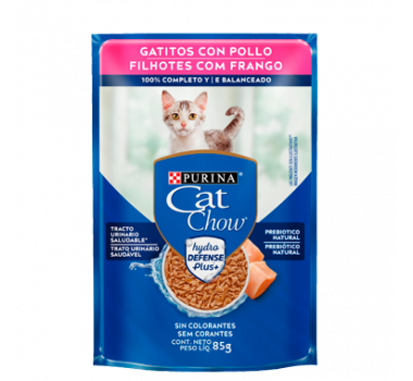 Alimento Úmido Sachê Cat Chow Frango para Gatos Filhotes - 85g