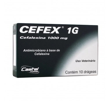 Antimicrobiano Cefex 1000mg Cepav para Cães e Gatos - 10 comprimidos