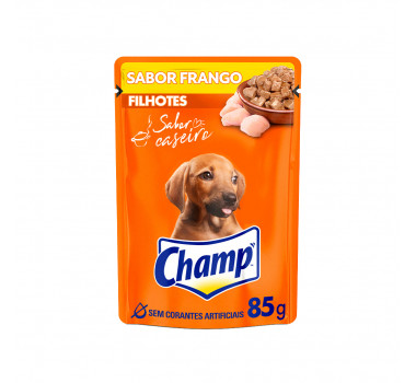 Ração Úmida Sachê Champ Frango ao Molho Para Cães Filhotes - 85g