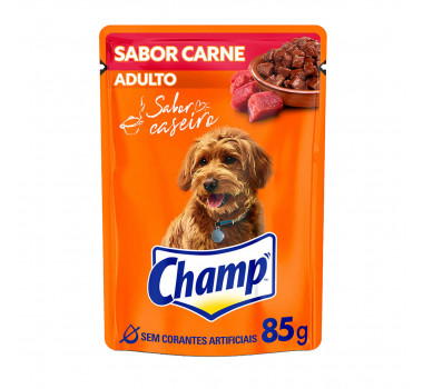 Ração Úmida Sachê Champ Carne ao Molho Para Cães Adultos - 85g