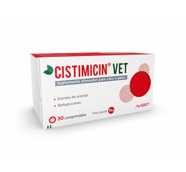 Suplemento Cistimicin Vet Avert para Cães e Gatos - 30 comprimidos 