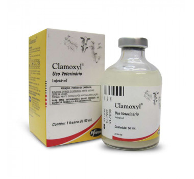 Antimicrobiano Clamoxyl Injetável Zoetis - 50ml