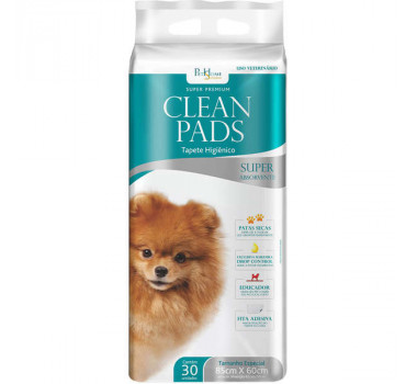 Tapete Higiênico Clean Pads para Cães 85x60cm - 30 unidades