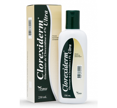 Shampoo Antibacteriano Clorexiderm 4% Cepav para Cães e Gatos - 230ml