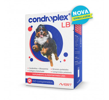 Suplemento Nutricional Condroplex LB Avert para Cães de Grande Porte - 60 comprimidos