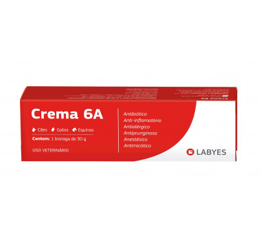 Pomada Dermatológica Crema 6A Labyes para Cães e Gatos - 30g