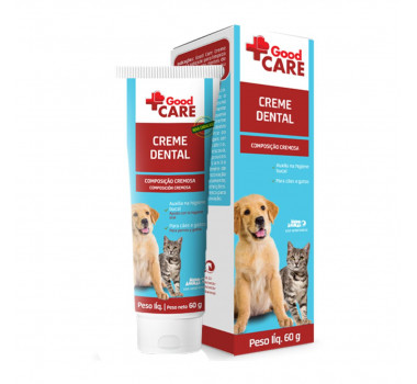 Creme Dental Good Care Mundo Animal para Cães e Gatos - 60g
