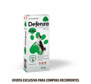 Antipulgas e Carrapatos Defenza 200mg MSD para Cães de 10-20kg - 1 comprimido