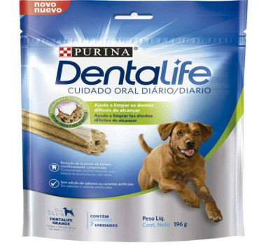 Petisco Dentalife Cuidado Oral Diário Purina para Cães de Grande Porte - 7 unidades