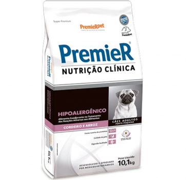 Ração Seca Premier Nutrição Clínica Hipoalergênico Cordeiro e Arroz para Cães Porte Pequeno- 10,1kg