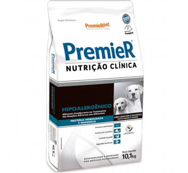  Ração Seca Premier Nutrição Clínica Hipoalergênico Proteína Hidrolisada e Mandioca para Cães Médio e Grande Porte - 10,1Kg