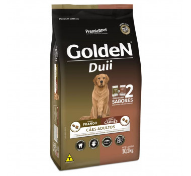 Ração Seca Golden Duii Frango e Seleção de Carnes para Cães Adultos - 10,1Kg