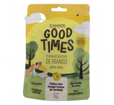 Petisco Natural Cannix Good Times Tirinhas Macias de Frango - 65g